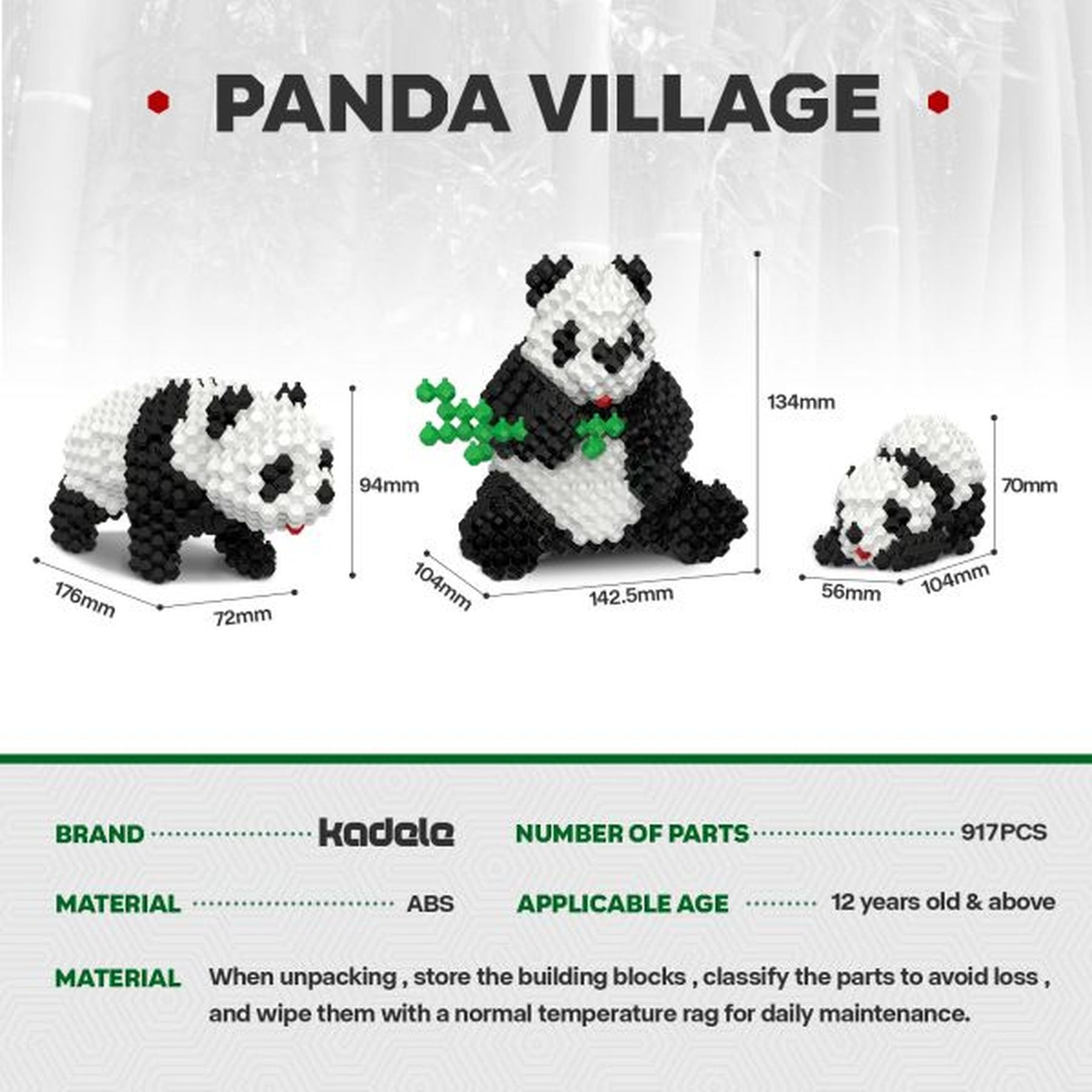 K17006 - Panda Familie (Kadele)