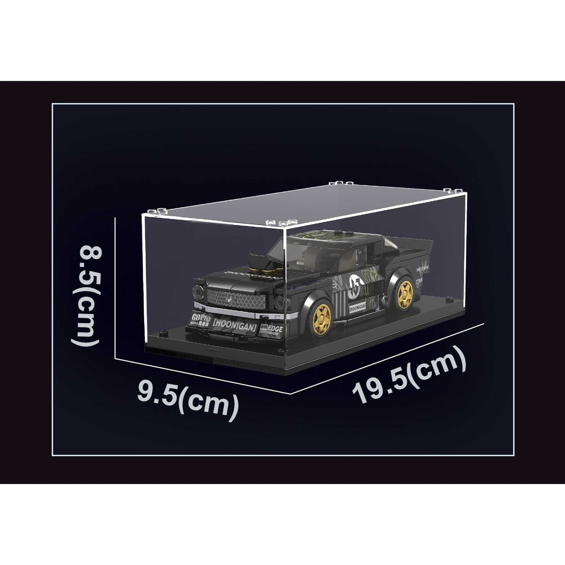27024 - schwarzer Sportwagen inkl. Vitrine (Mould King)