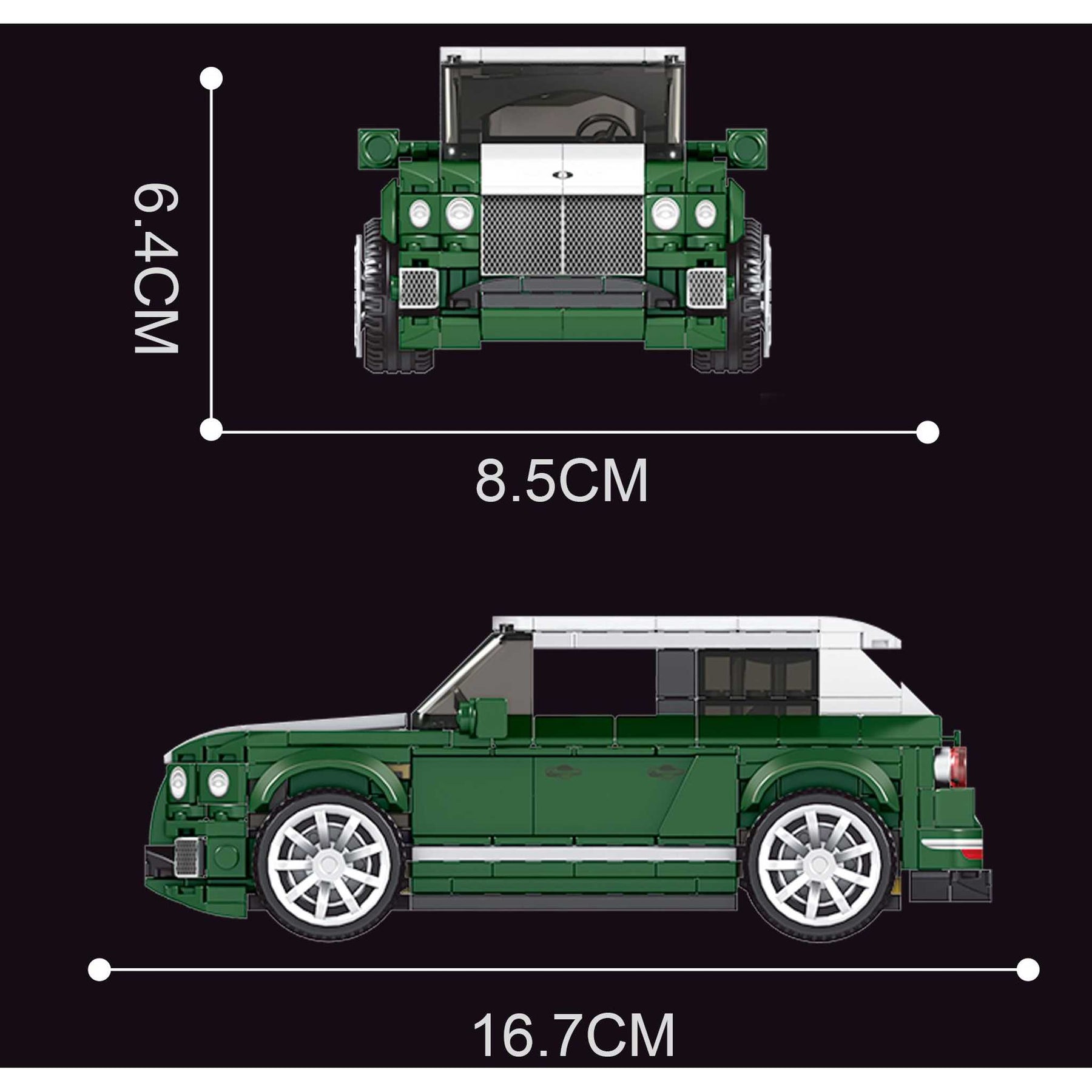 27026  -SUV grün inkl. Vitrine (Mould King)