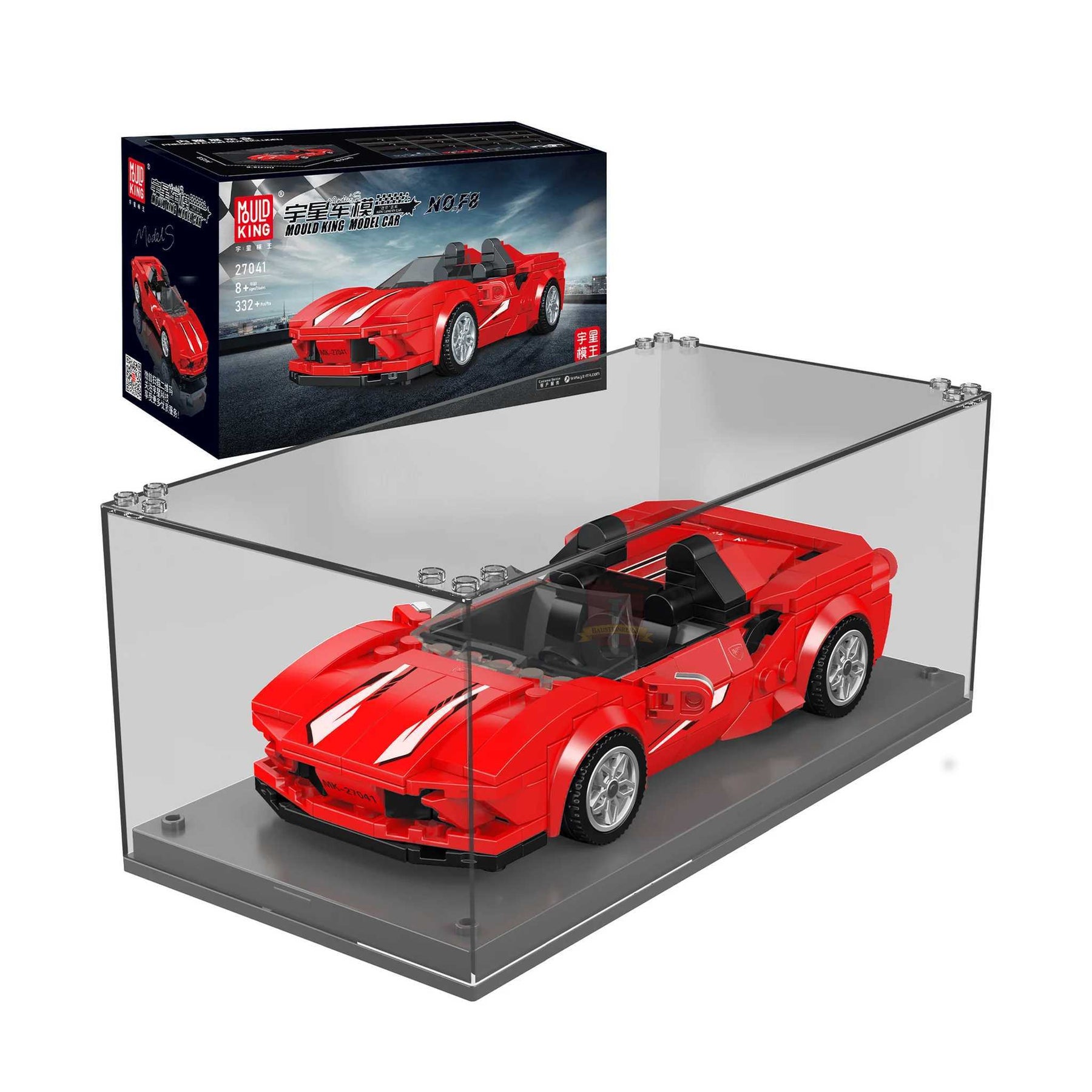 27038 - Sportwagen F40 inkl. Vitrine (Mould King)