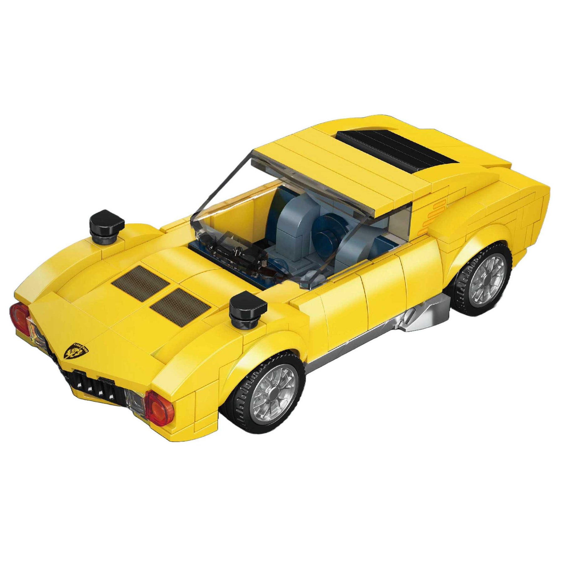 27039-Sportwagen gelb inkl. Vitrine (Mould King)