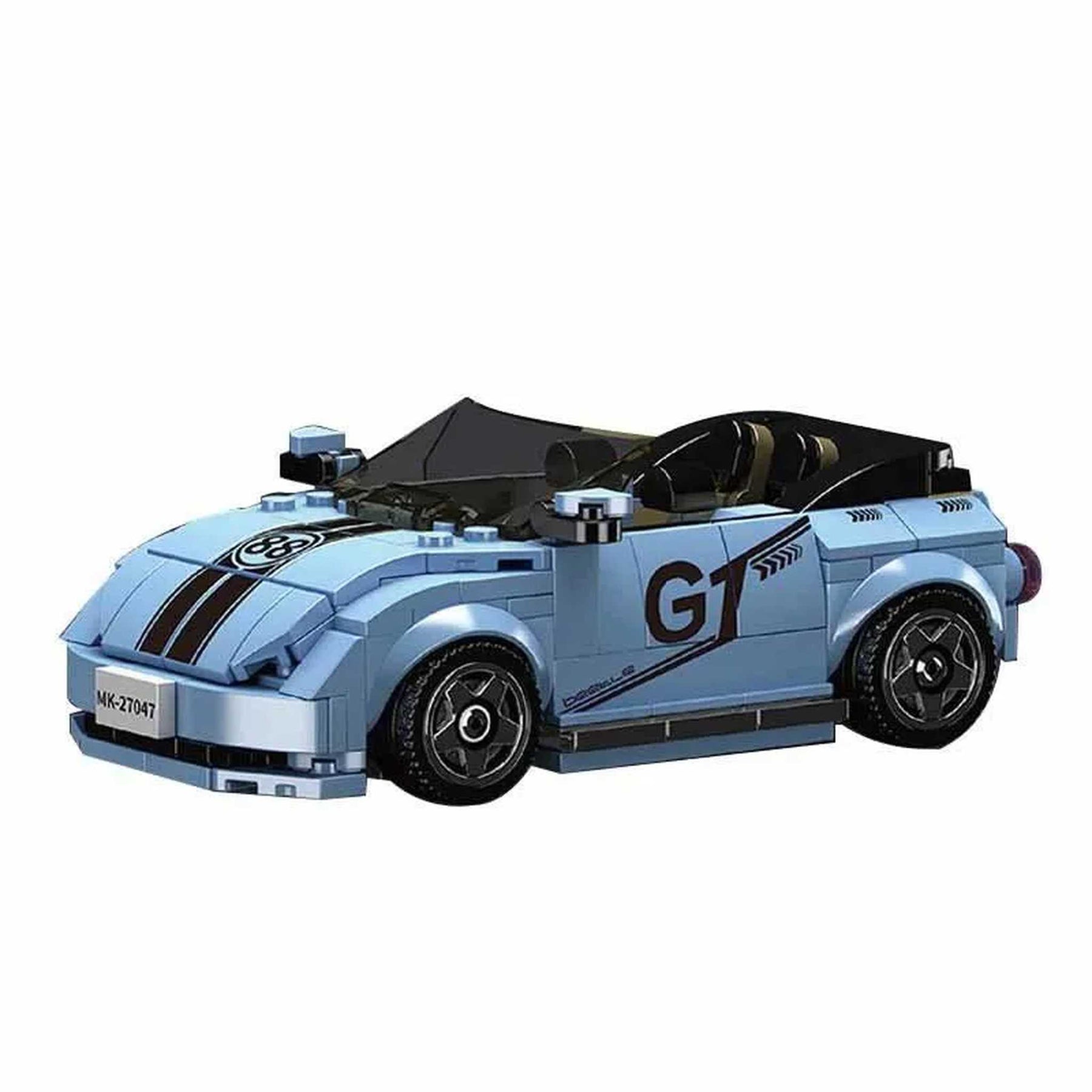 27047 - Sportwagen blau inkl. Vitrine (Mould King)