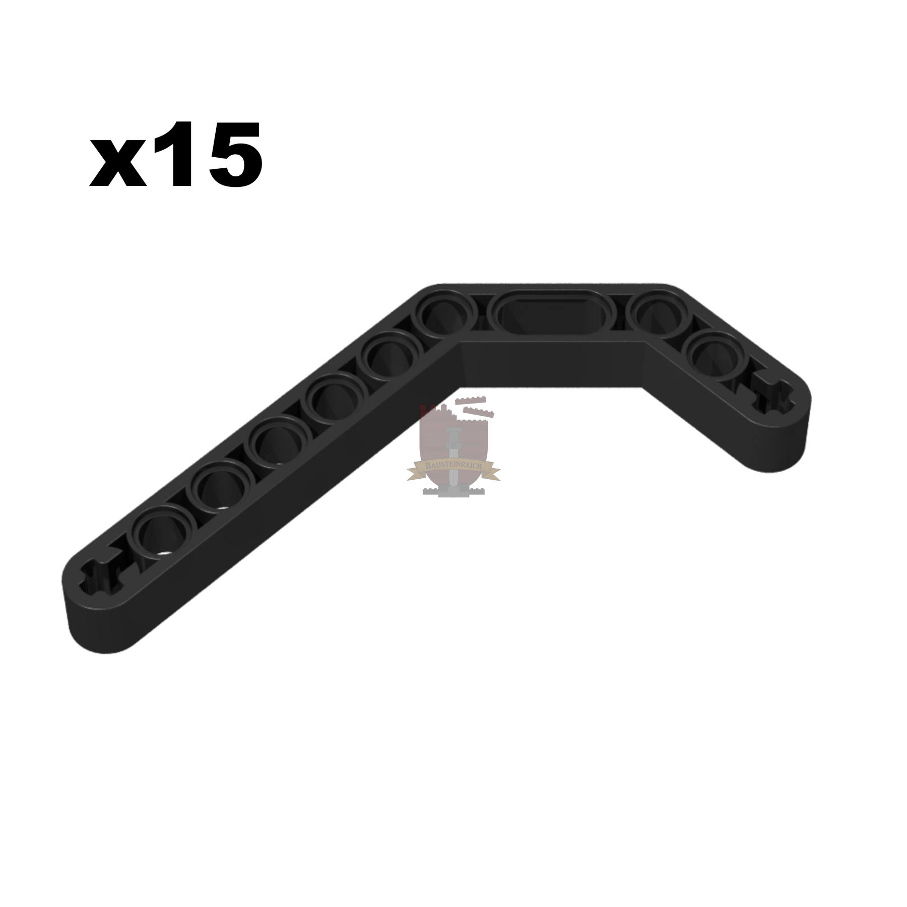 Technik Angular Beam 3x7 schwarz 15 Stück (Gobricks)