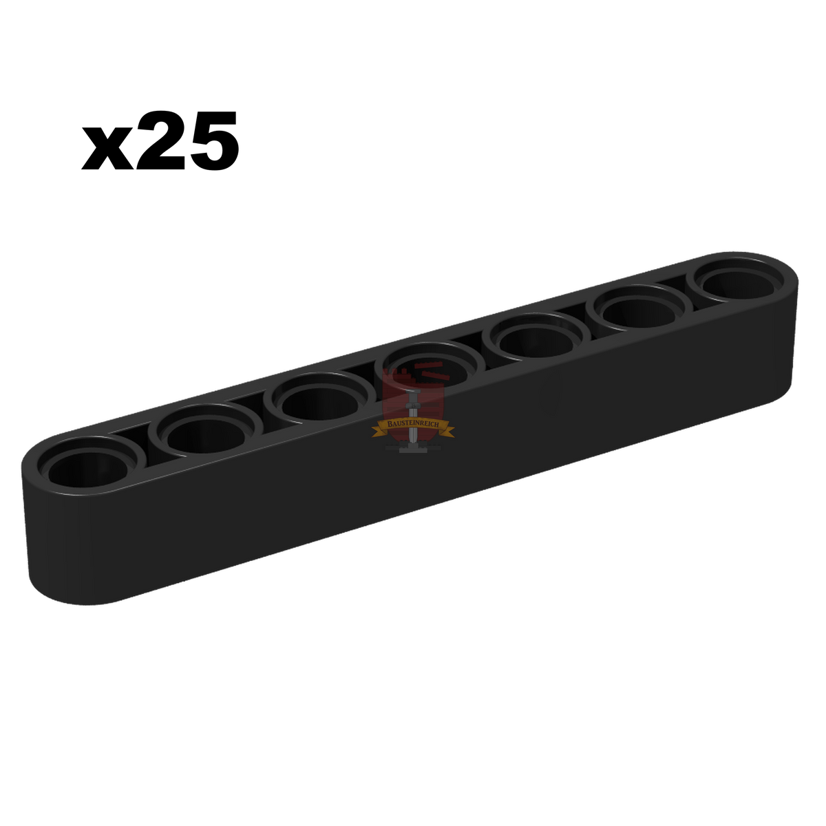 Technik Liftarm 1x7 Schwarz 25 Stück (GoBricks)