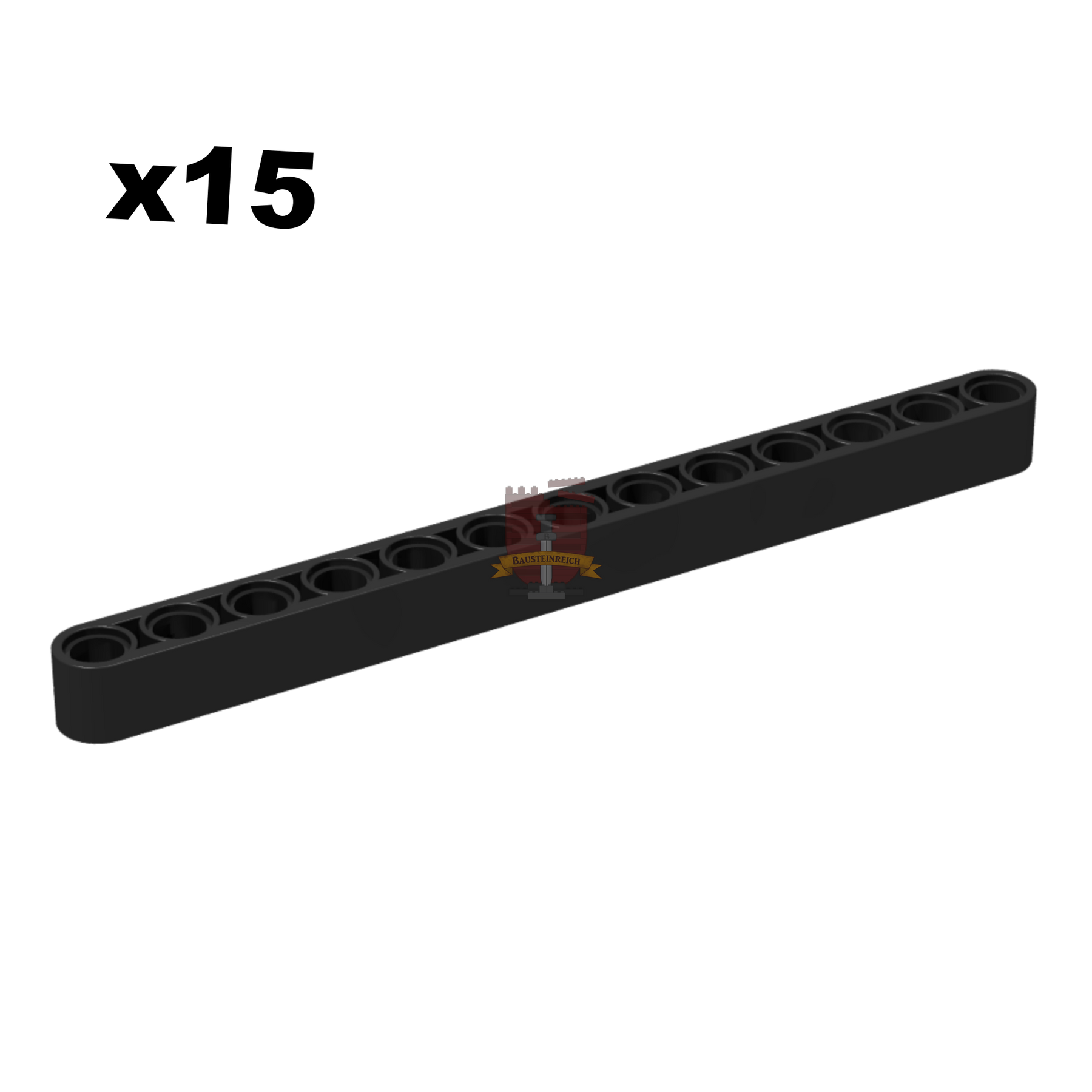 Technik Liftarm 1x13 Schwarz 15 Stück (GoBricks)