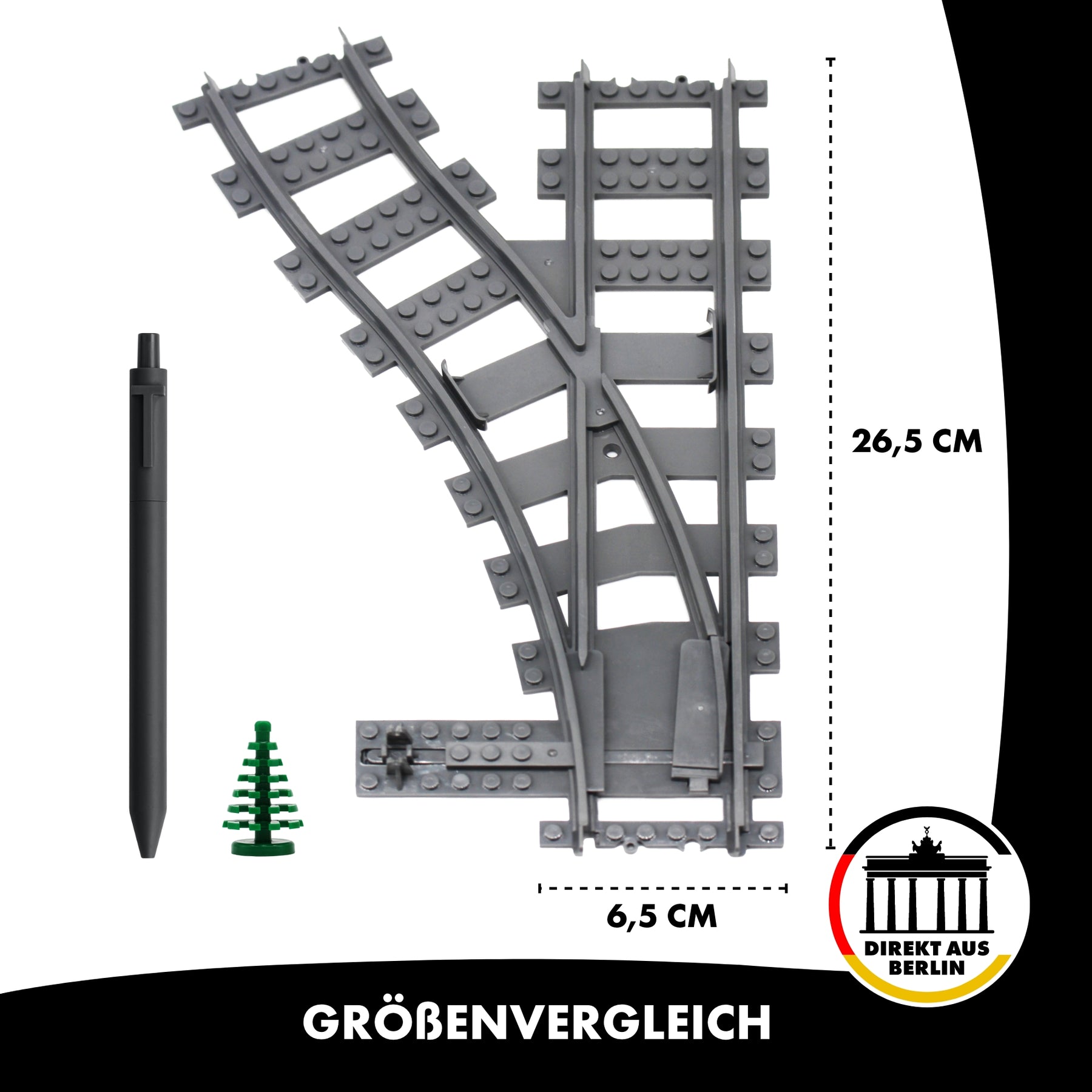 LB-60014 - Weichen Plus I 4 Weichen 5 Bäume I Grau