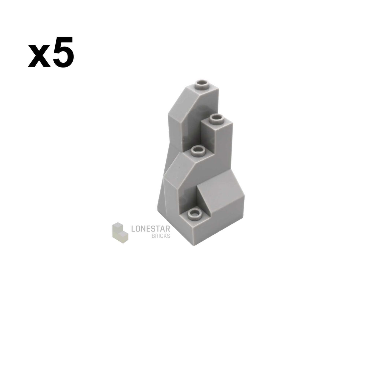 90012 - Felsen hellgrau 3x3x5 5 Stück (Lonestar-Bricks)