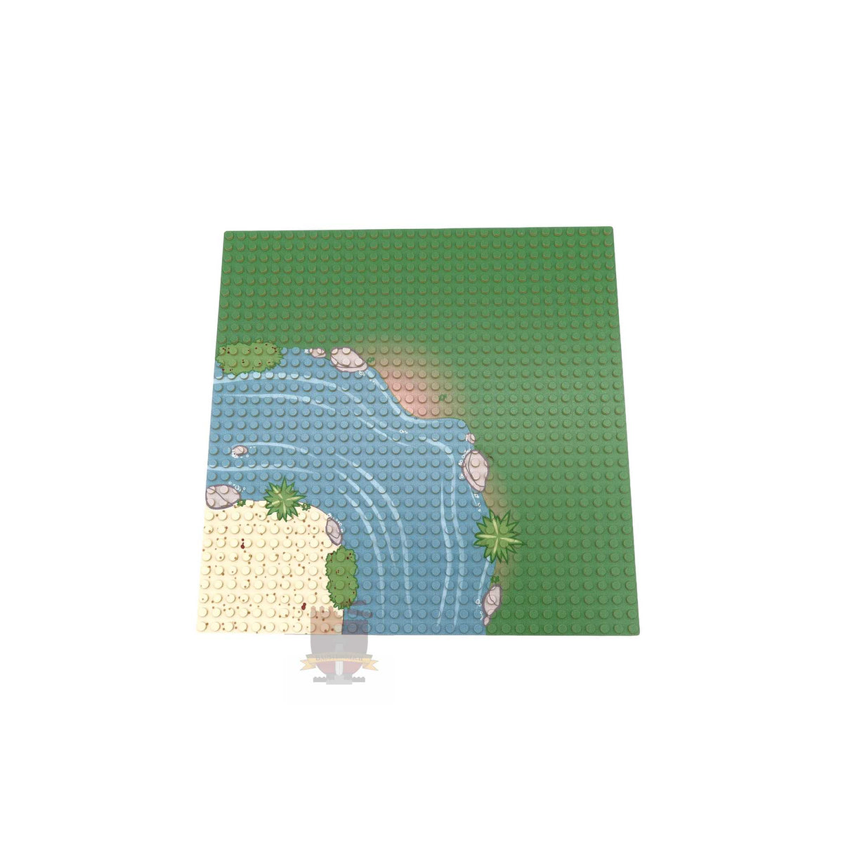LB-90018-Grundplatte Fluss Kurve (Lonestar-Bricks)