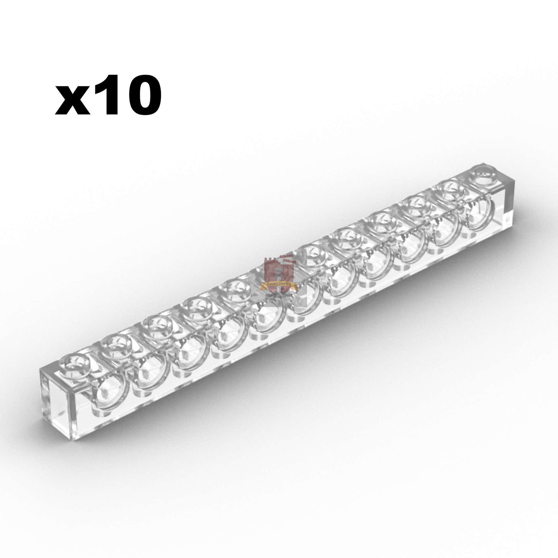 Technik Brick 1x12 Trans-Clear 10 Stück (GoBricks)