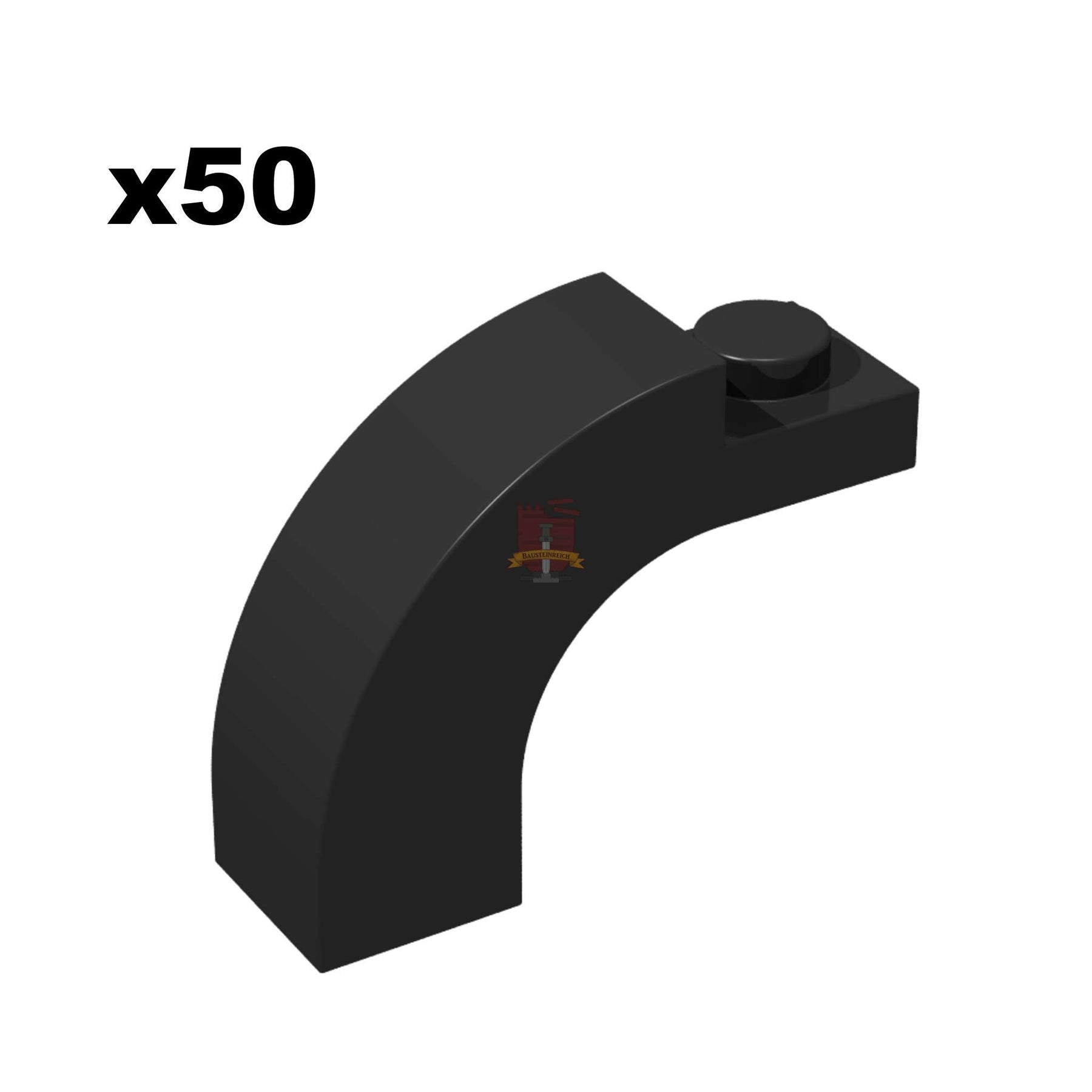 Brick with Bow 1x1x2 Schwarz 50 Stück (GoBricks)
