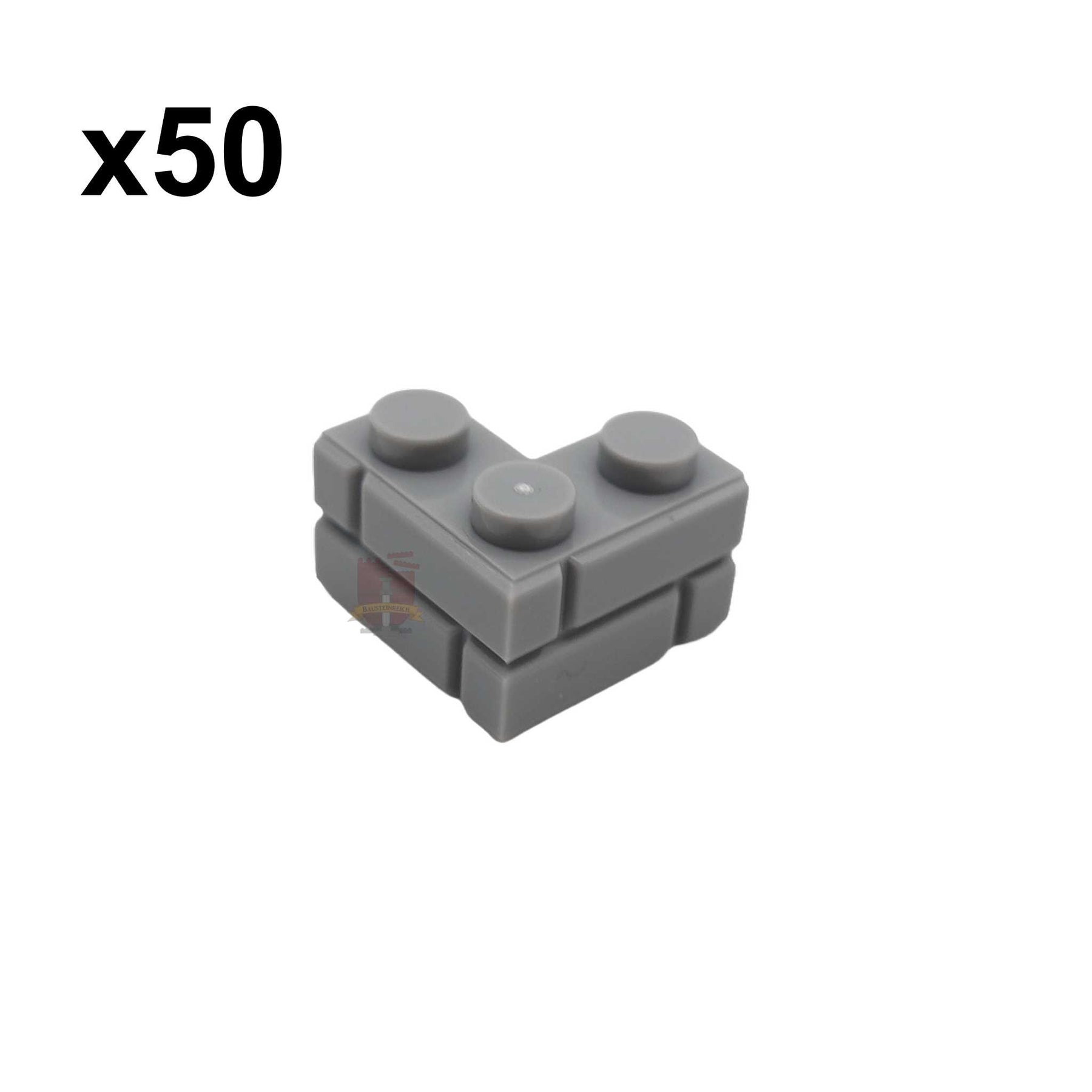 Corner Brick Masonry Mauerstein 2x2 Hellgrau 50 Stück