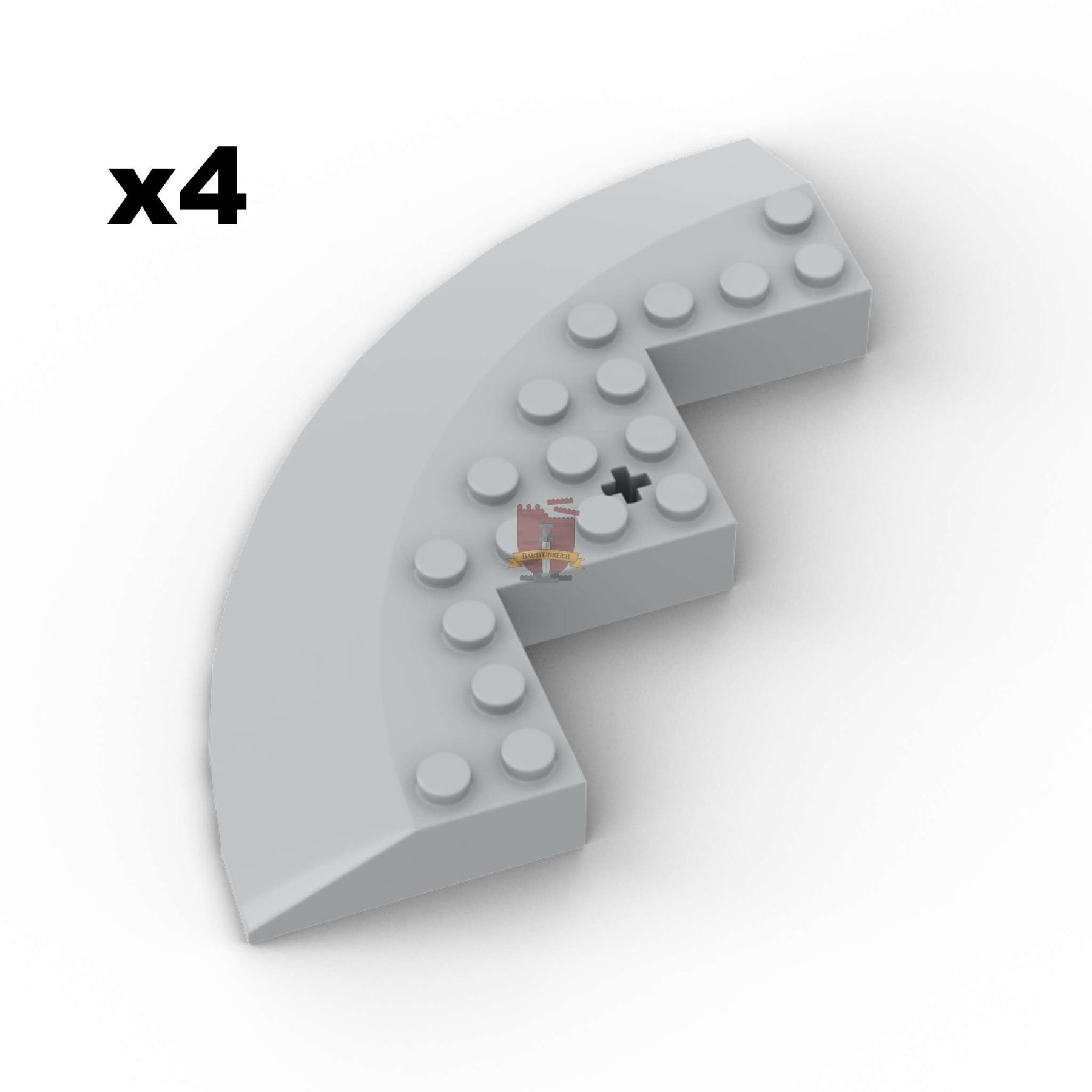 Curve Brick 10x10 Hellgrau 4 Stück (Lonestar Bricks)