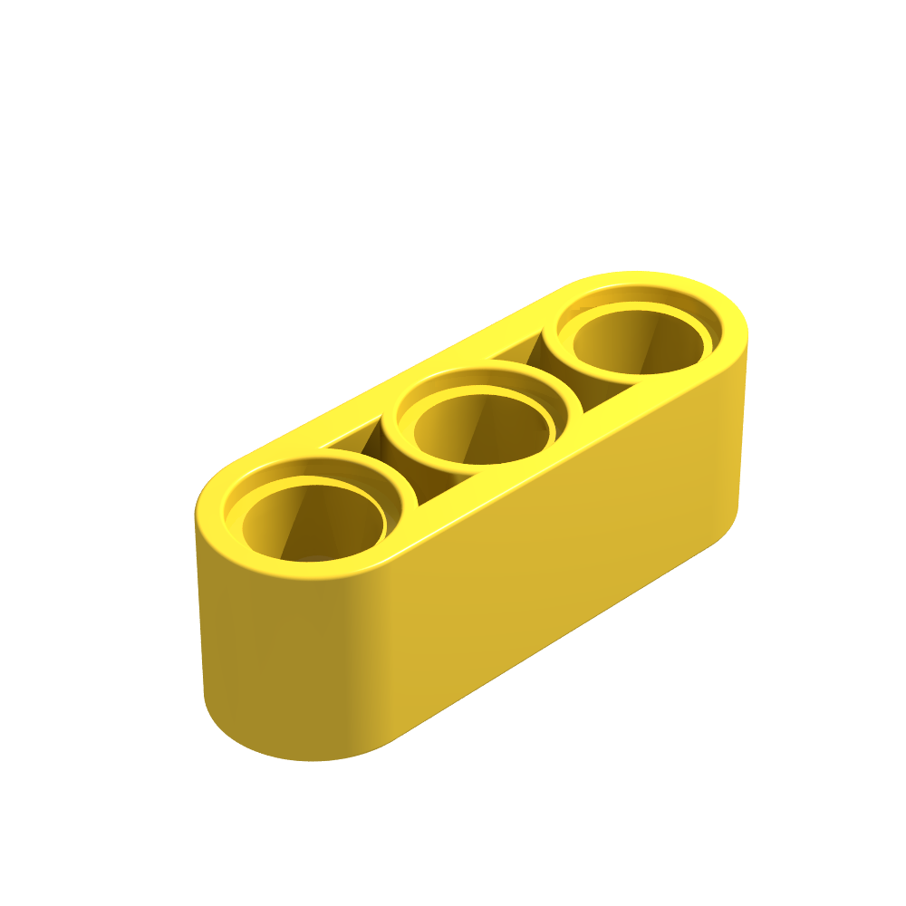 Technik Liftarm 1x3 Gelb 50 Stück (GoBricks)