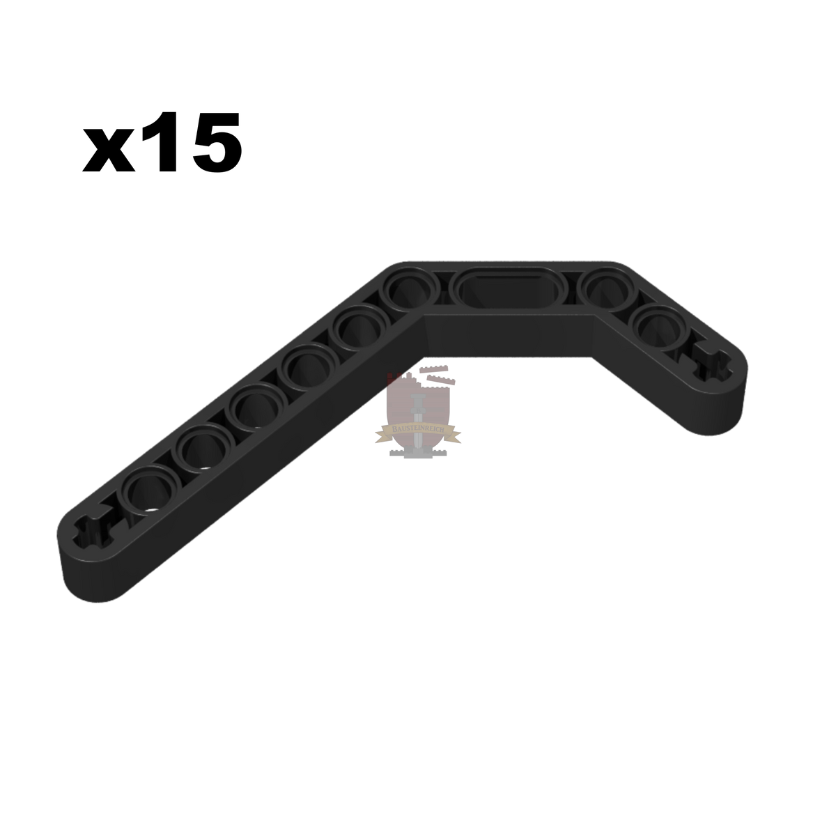 Technik Angular Beam 3x7 schwarz 15 Stück (Gobricks)
