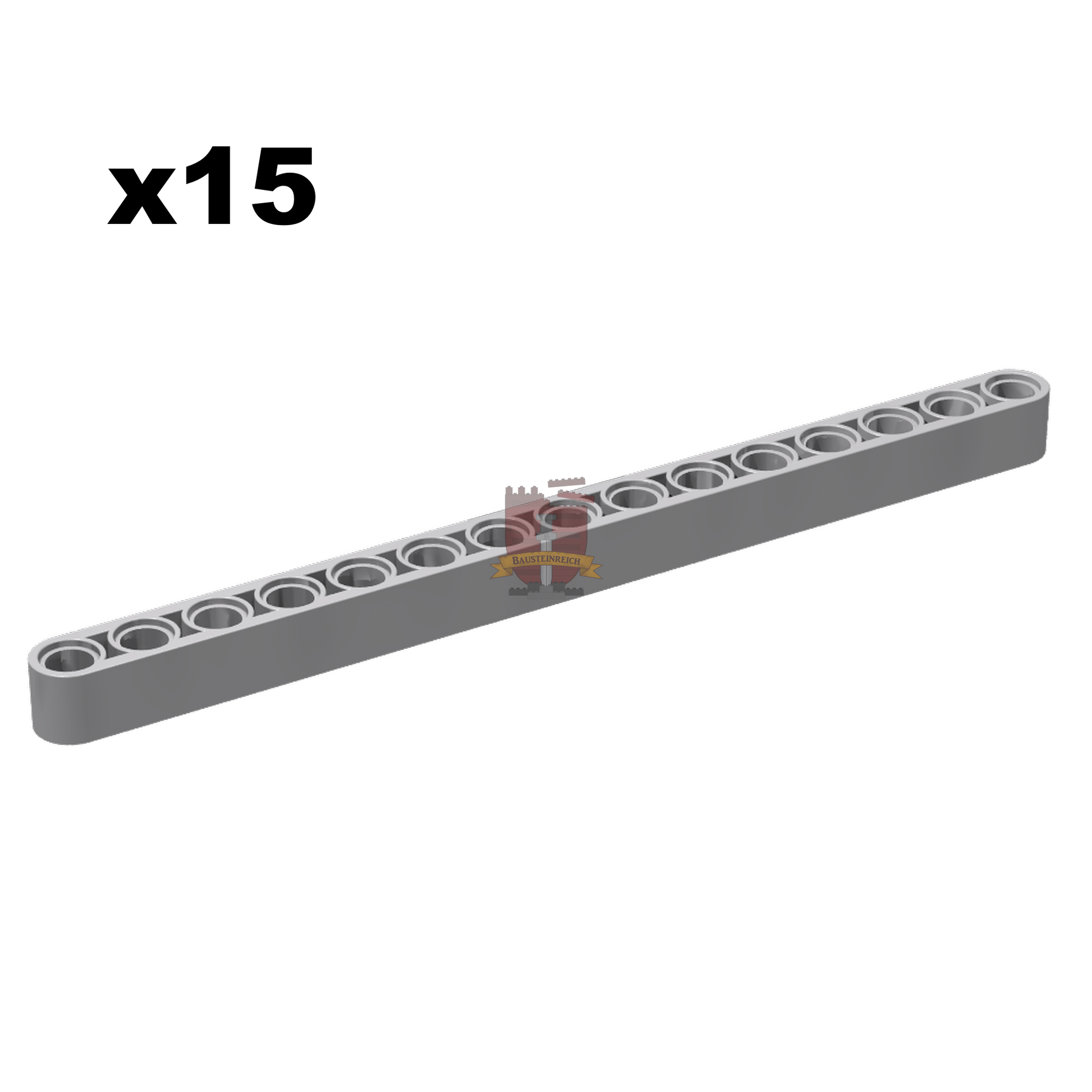 Technik Liftarm 1x15 hellgrau 15 Stück (Gobricks)