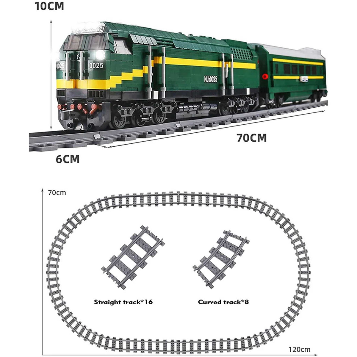 12001 - NJ2 Diesel Lokomotive (Mould King)