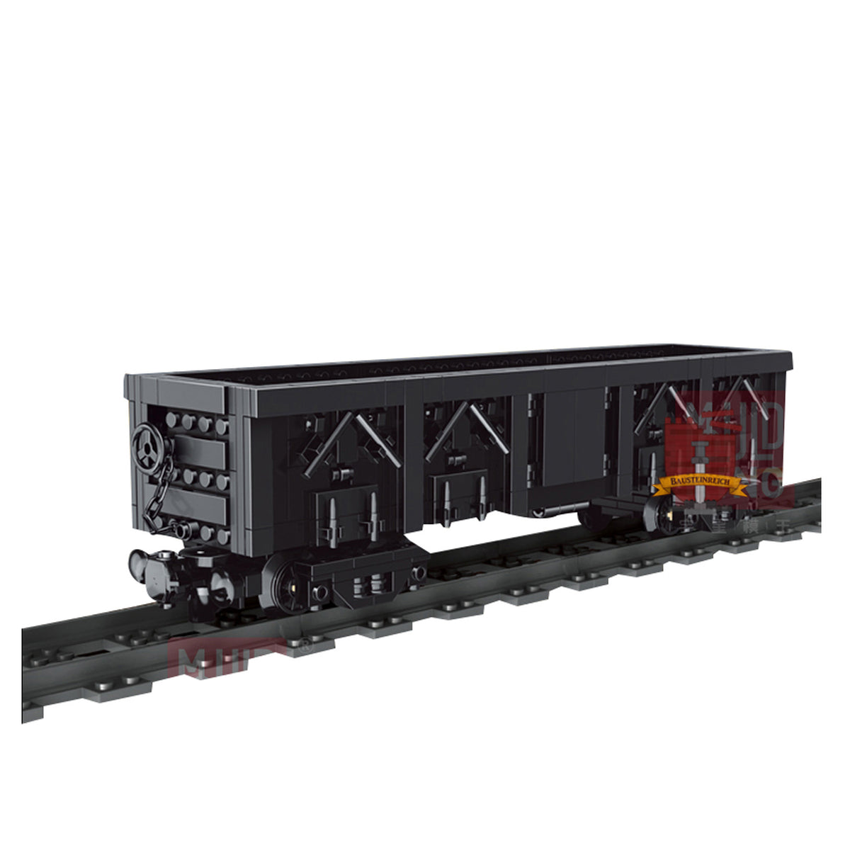 12003CX - Waggon für Dampflokomotive inklusive Schienen (Mould King)