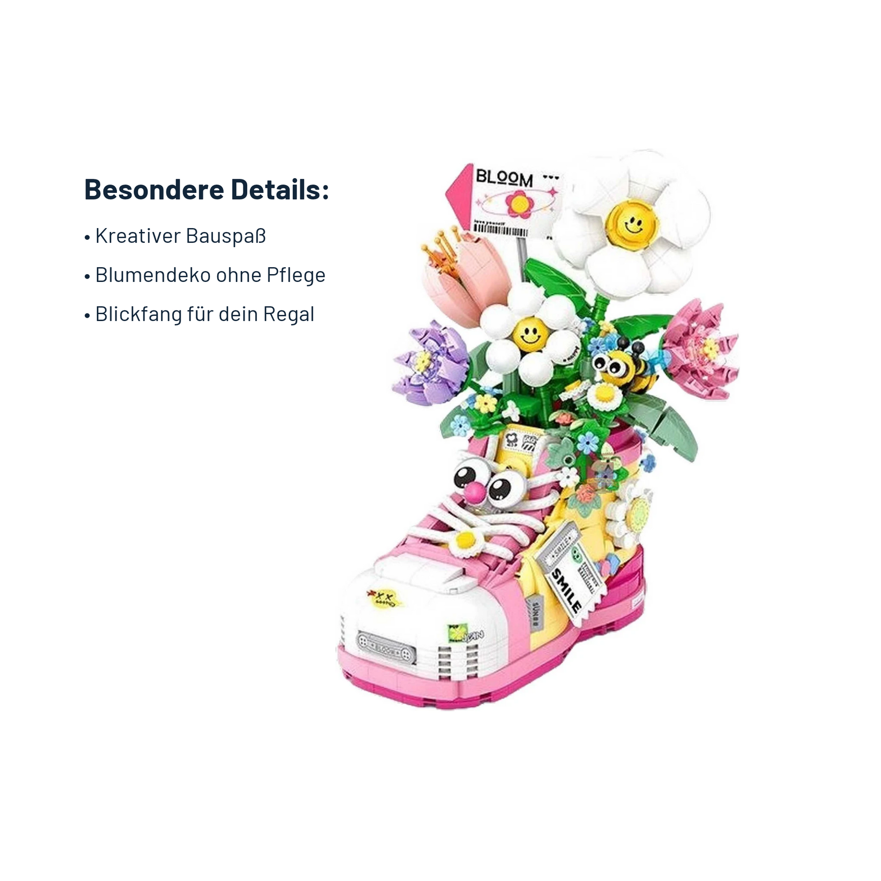 LOZ 1351 Blumen im Stiefel - Mini-Klemmbausteine Set (998 Teile)