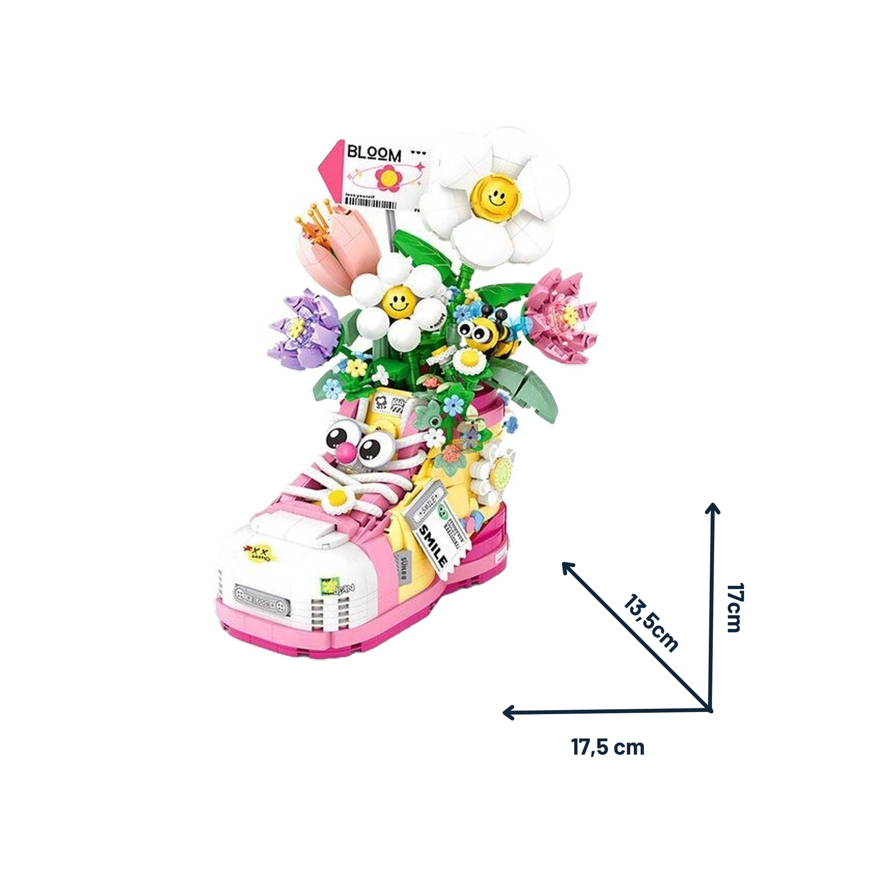 LOZ 1351 Blumen im Stiefel - Mini-Klemmbausteine Set (998 Teile)