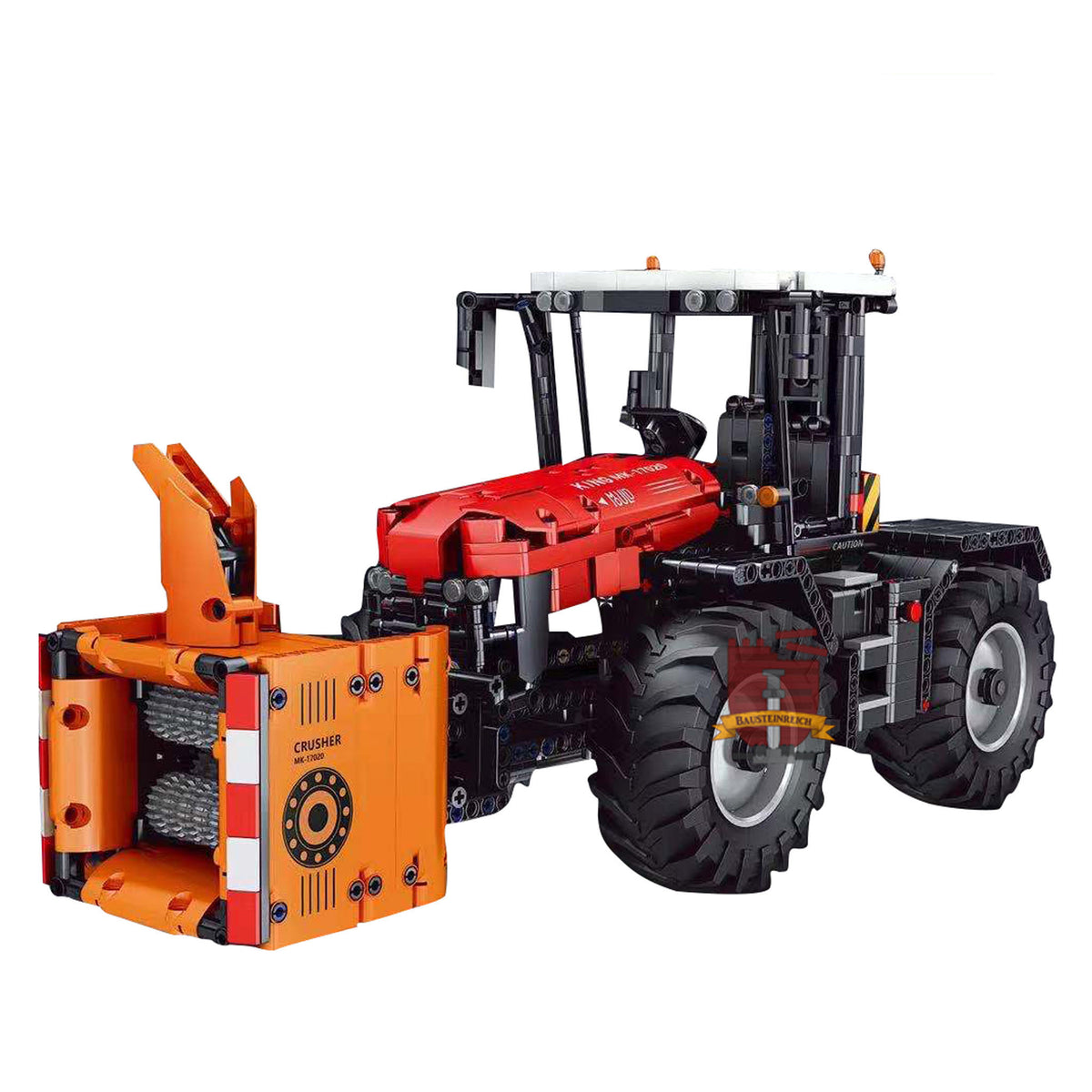 SP-17020 Traktor rot/weiß mit Anbau (Sonderposten)