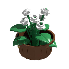 LB-20043-Blumenkübel weiße Blume (Lonestar-Bricks)