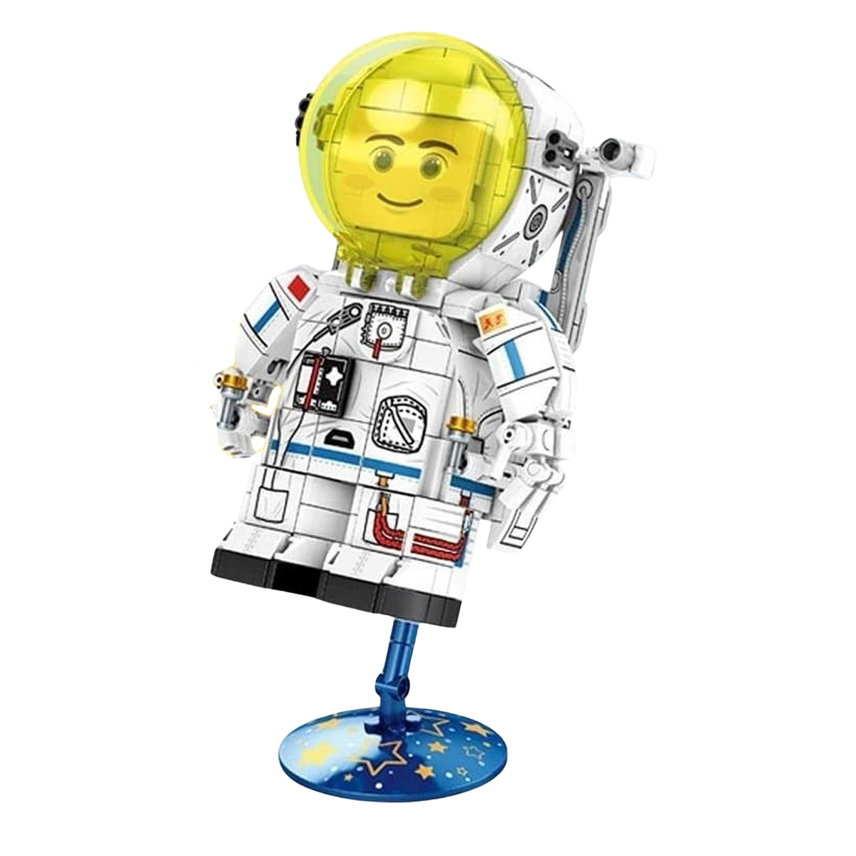 Sembo 203017 Astronaut mit Sternensockel - Klemmbausteine Set (518 Teile)