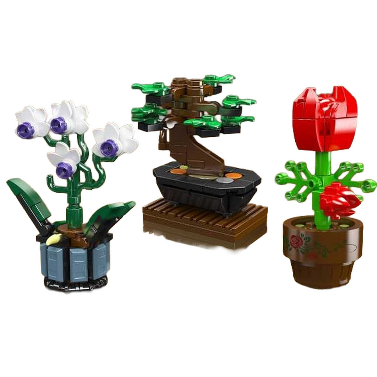 24115 - 3 Kleine Pflanzentöpfe (Mould King)