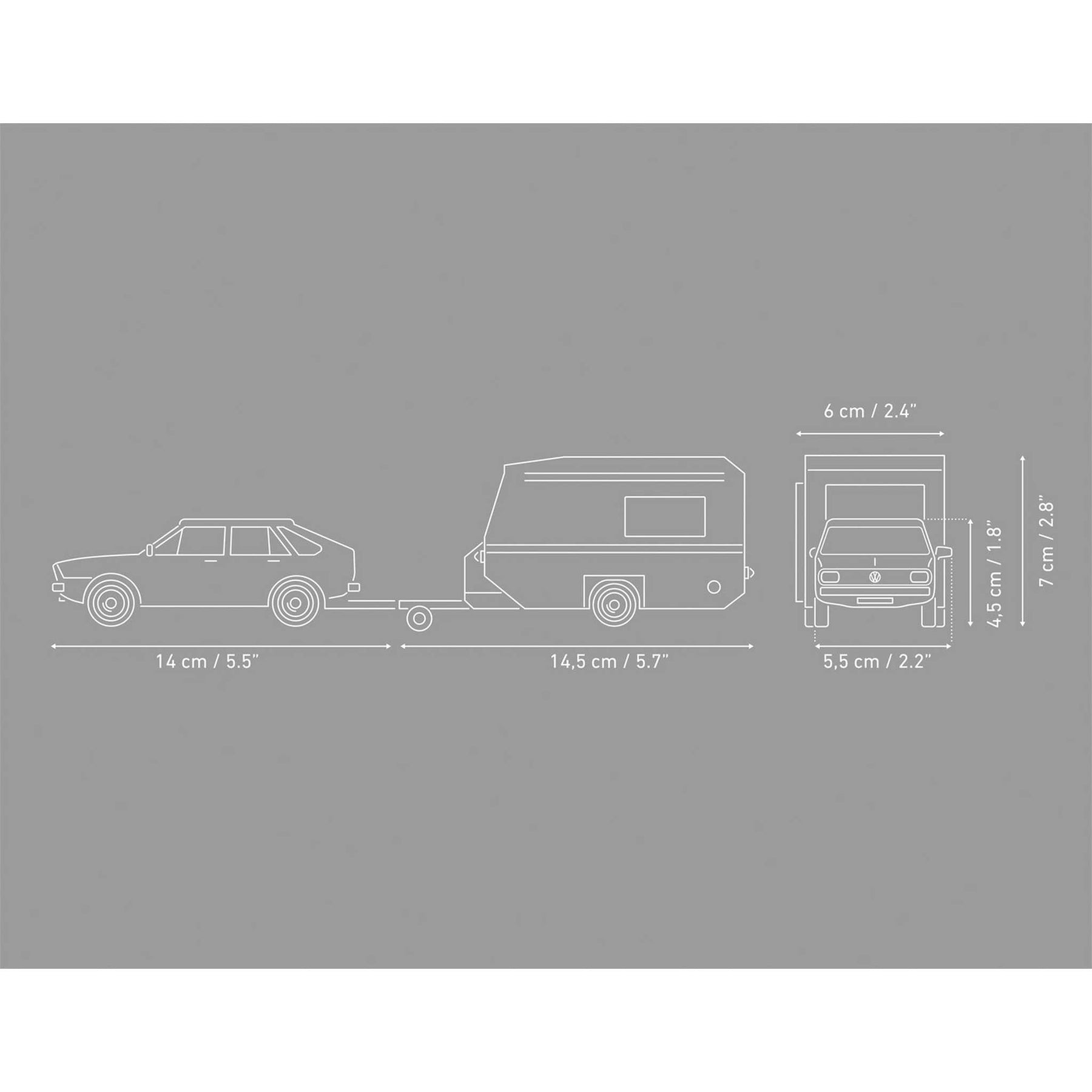 CB-24643 - VW Passat B1 mit Wohnwagen(Cobi)
