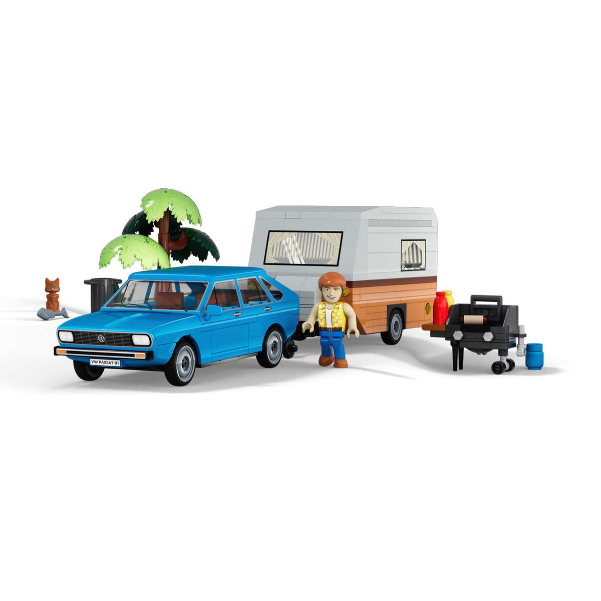 CB-24643 - VW Passat B1 mit Wohnwagen(Cobi)