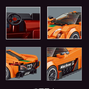 27004 - Orangener Sportwagen P1 inkl. Vitrine (Mould King)