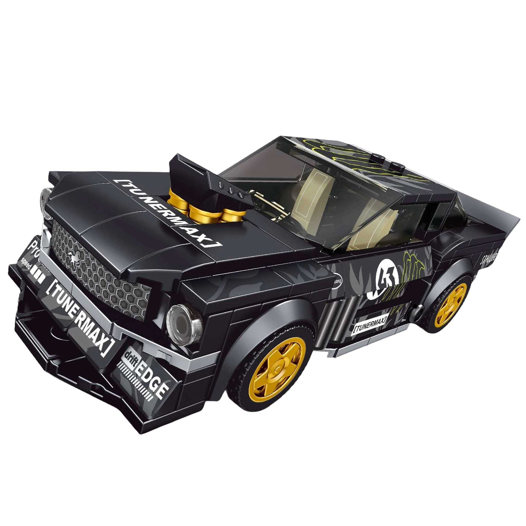 27024 - schwarzer Sportwagen inkl. Vitrine (Mould King)