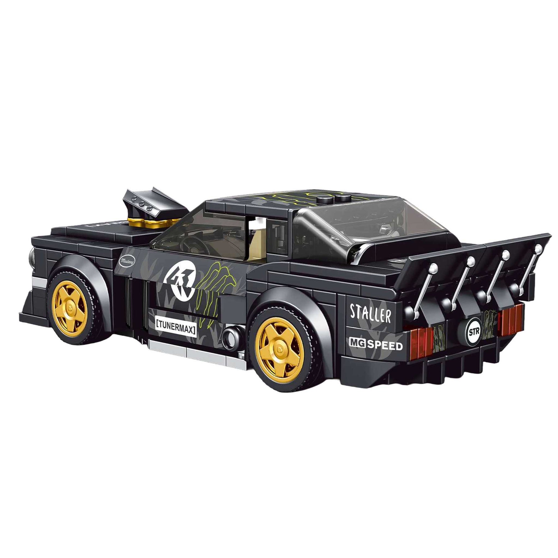 27024 - schwarzer Sportwagen inkl. Vitrine (Mould King)