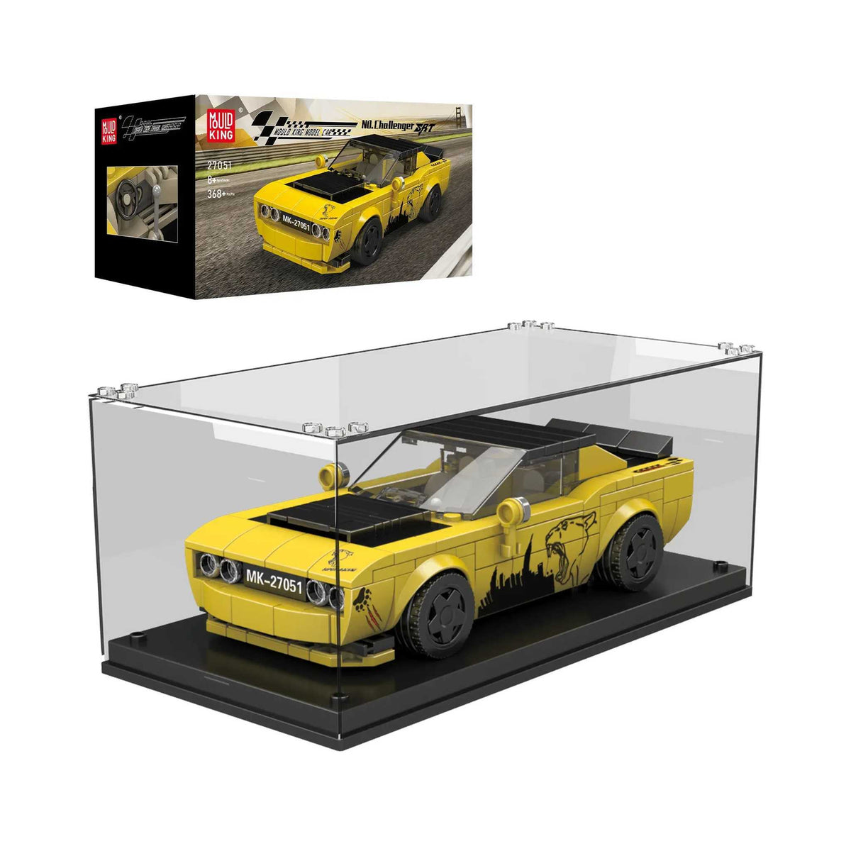27051 - Gelber Sportwagen inkl. Vitrine (Mould King)