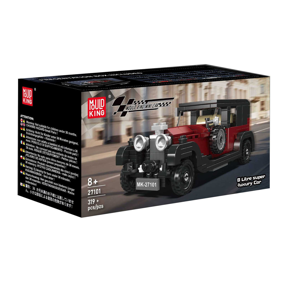 27101 - Roter Oldtimer inkl. Vitrine (Mould King)