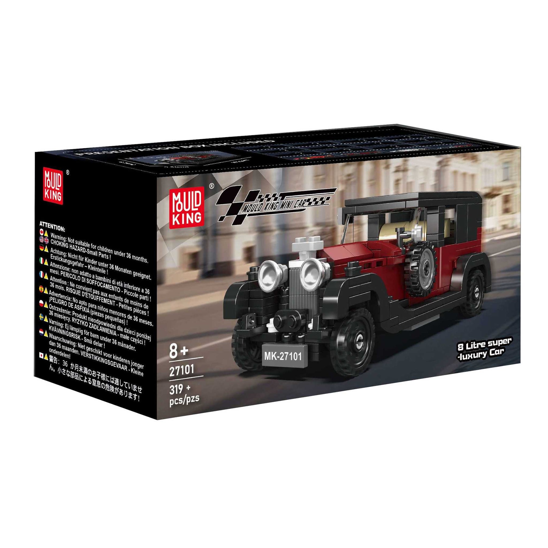 27101 - Roter Oldtimer inkl. Vitrine (Mould King)