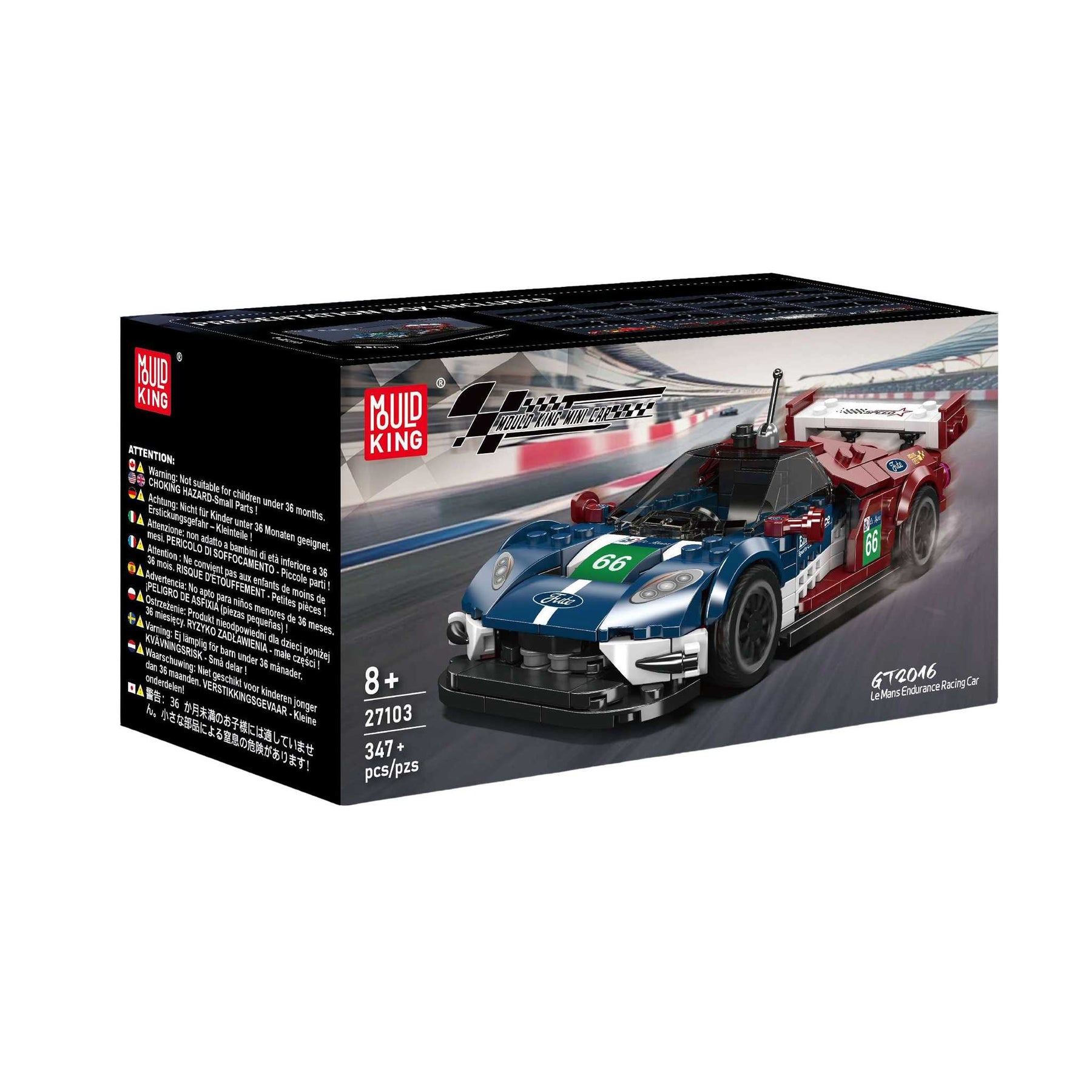 27103 - GT2016 Rennwagen inkl. Vitrine(Mould King)