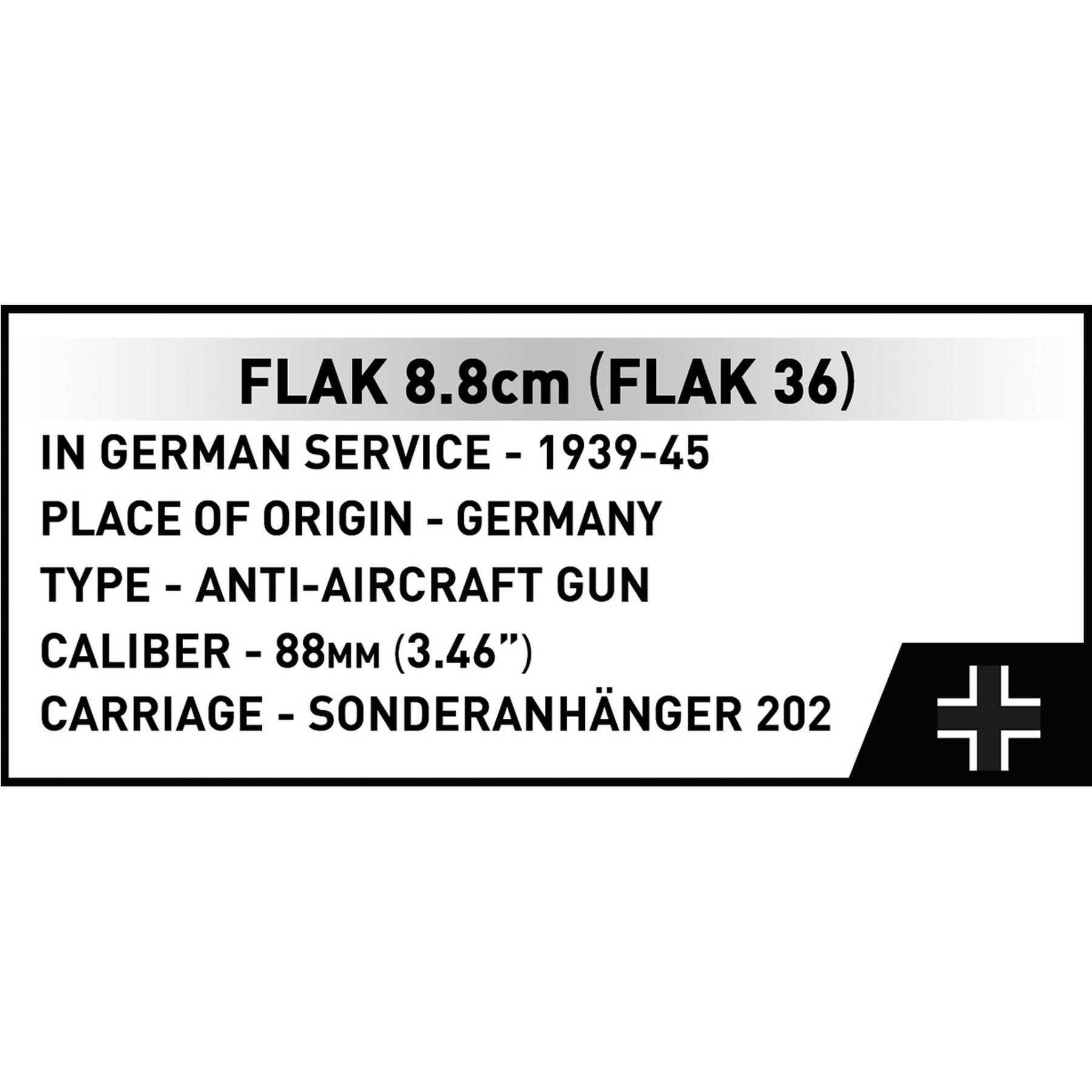 CB-3143 - SD.Kfz. 8 Towing 8.8cm FLAK 36 (Cobi)
