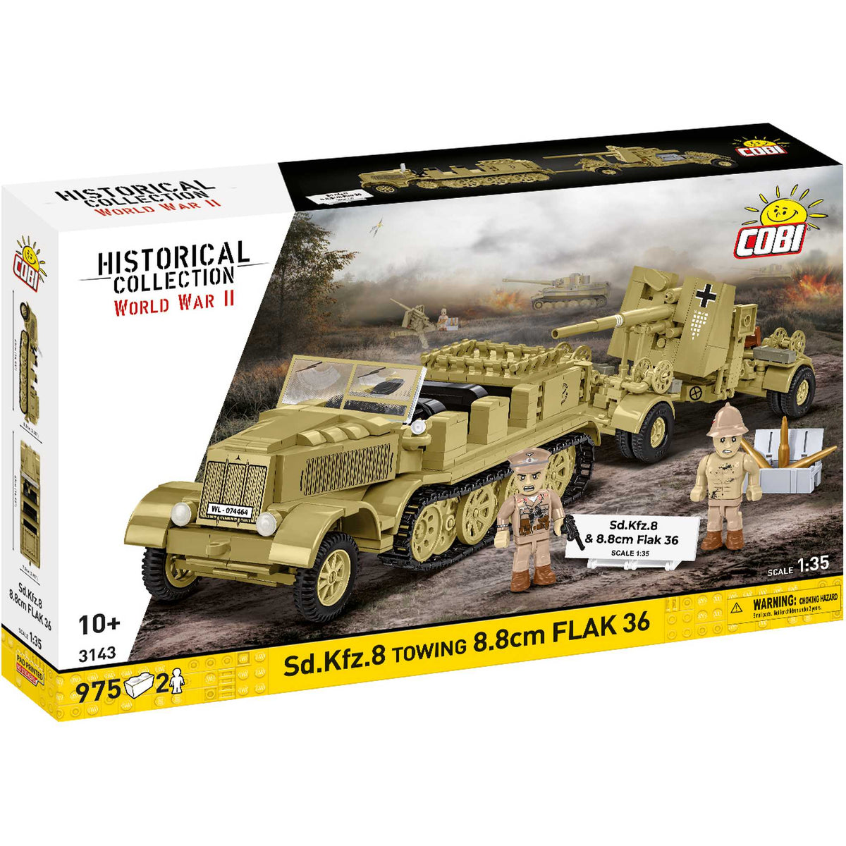 CB-3143 - SD.Kfz. 8 Towing 8.8cm FLAK 36 (Cobi)