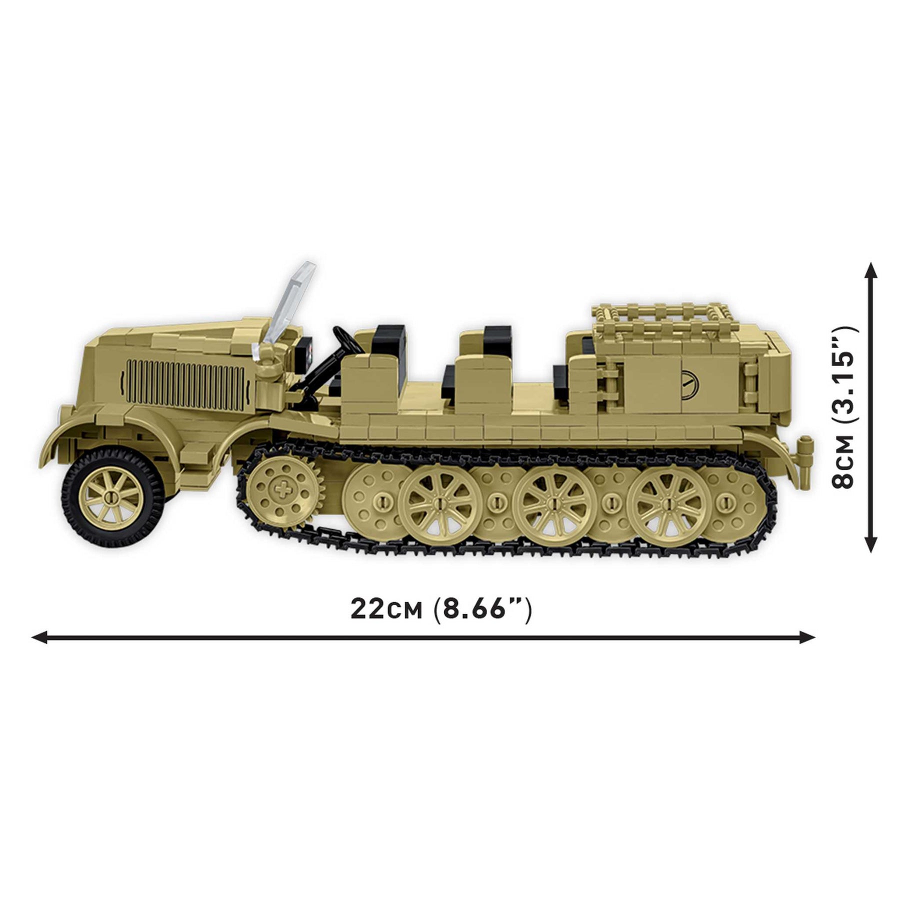 CB-3143 - SD.Kfz. 8 Towing 8.8cm FLAK 36 (Cobi)