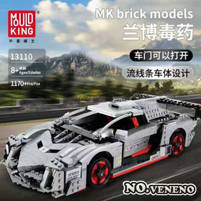 13110 - grauer Sportwagen "No. VENENO" (Mould King)