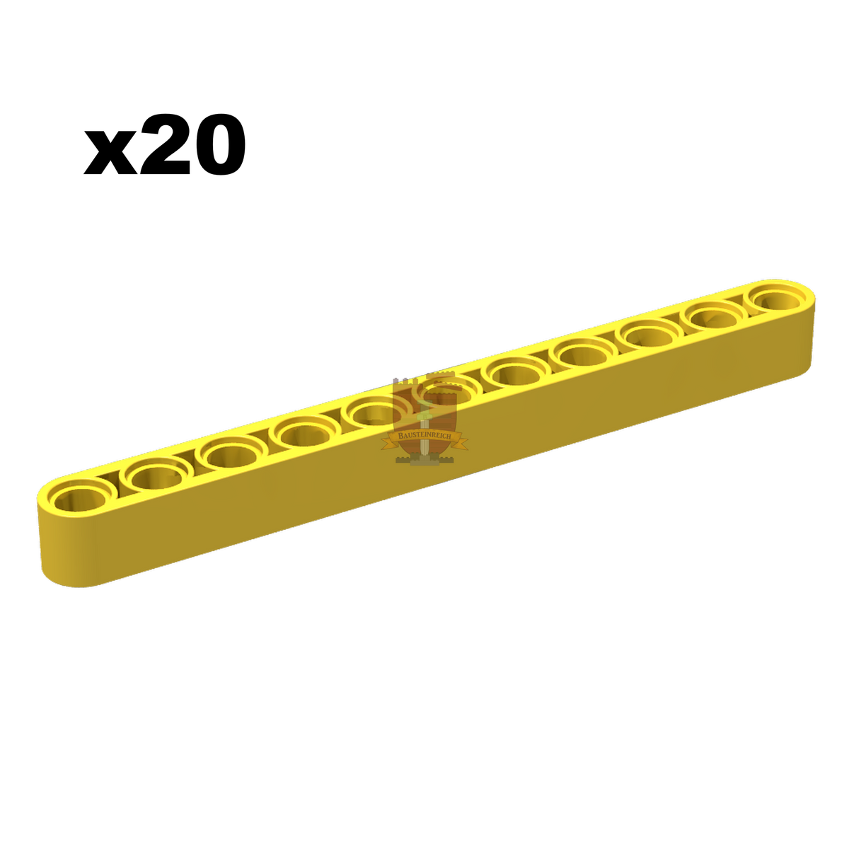Technik Liftarm 1x11 gelb 20 Stück (Gobricks)