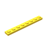 Plate 1x8 gelb 50 Stück (Cada)