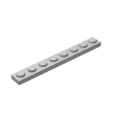 Plate 1x8 hellgrau 50 Stück (Cada)