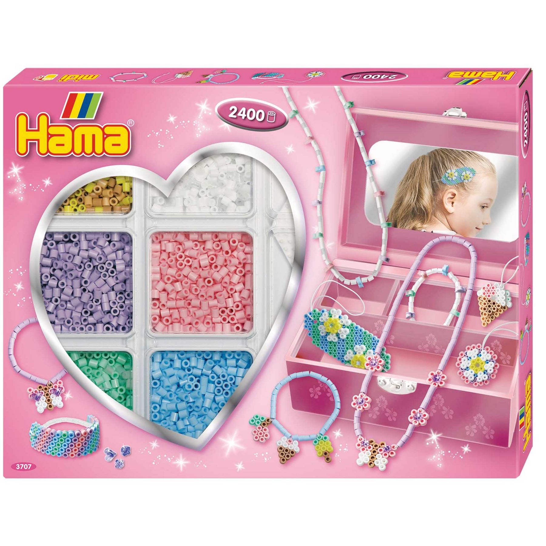 3707 - Kreativbox Schmuck Pink (Hama)