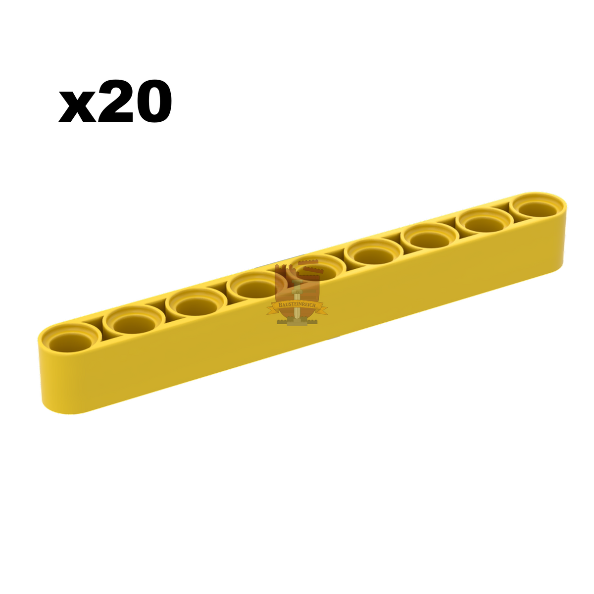 Technik Liftarm 1x9 gelb 20 Stück (Gobricks)