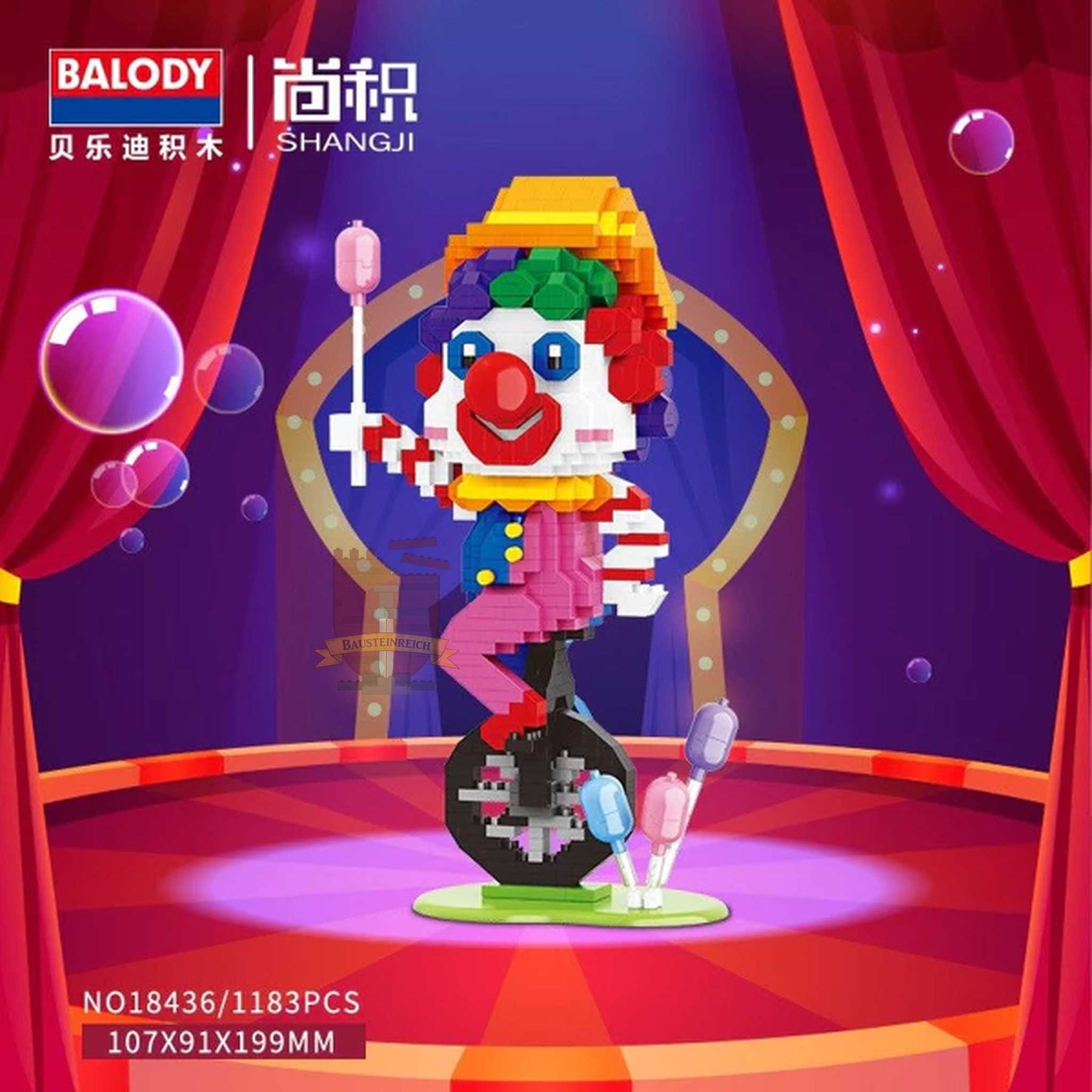 18436 - Clown auf dem Einrad (Balody)