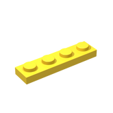 Plate 1x4 gelb 50 Stück (Cada)