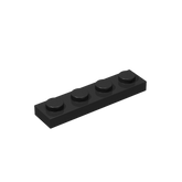 Plate 1x4 schwarz 50 Stück (Cada)