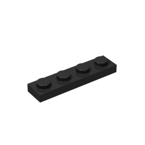 Plate 1x4 schwarz 50 Stück (Cada)