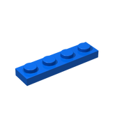 Plate 1x4 blau 50 Stück (Cada)